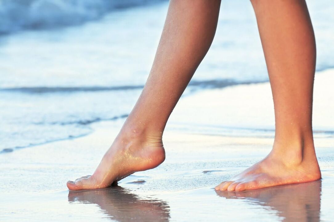 Prevention of varicose veins - walking barefoot on water